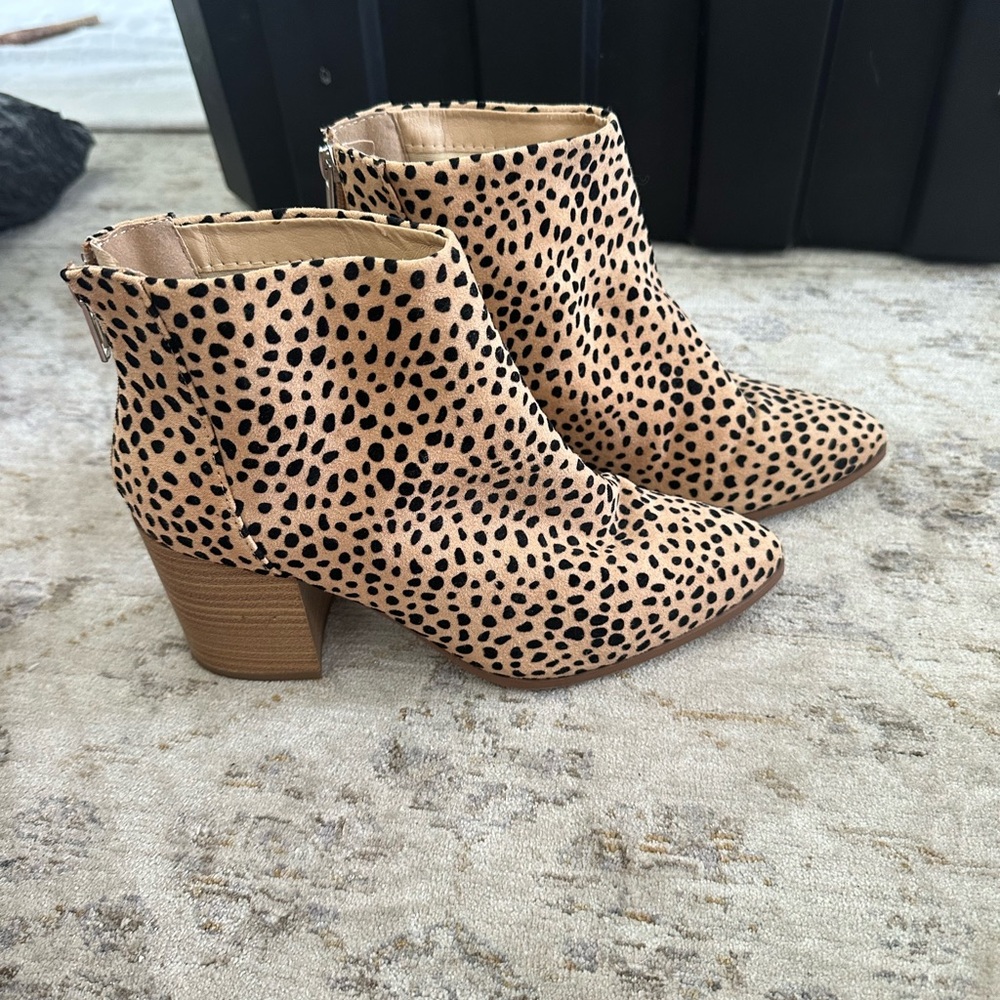 Leopard Print Ankle Boots